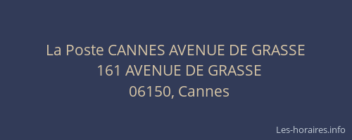 La Poste CANNES AVENUE DE GRASSE