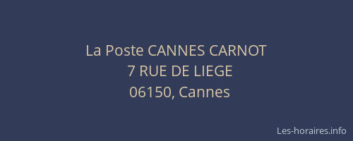 La Poste CANNES CARNOT