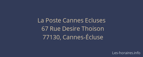 La Poste Cannes Ecluses