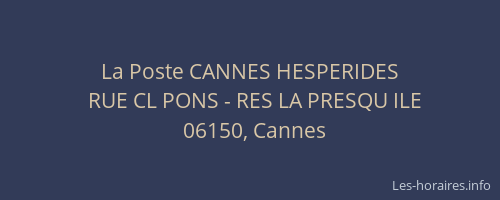La Poste CANNES HESPERIDES
