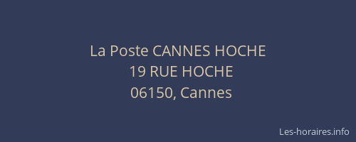 La Poste CANNES HOCHE
