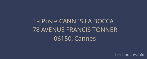 La Poste CANNES LA BOCCA