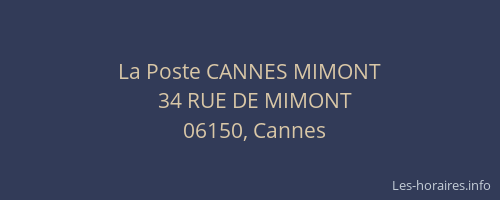 La Poste CANNES MIMONT