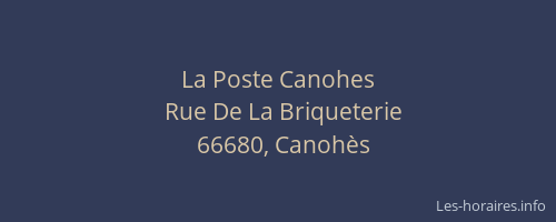 La Poste Canohes