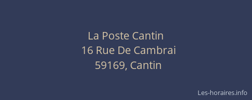 La Poste Cantin