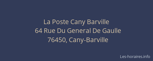 La Poste Cany Barville
