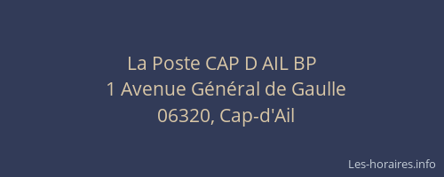 La Poste CAP D AIL BP