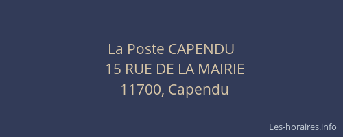 La Poste CAPENDU