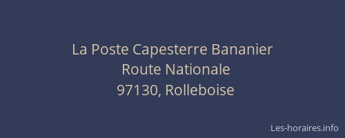 La Poste Capesterre Bananier