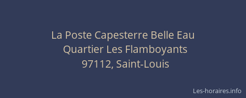 La Poste Capesterre Belle Eau