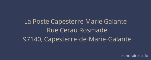 La Poste Capesterre Marie Galante