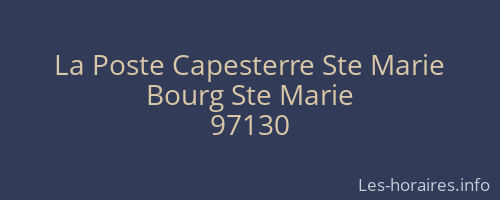 La Poste Capesterre Ste Marie