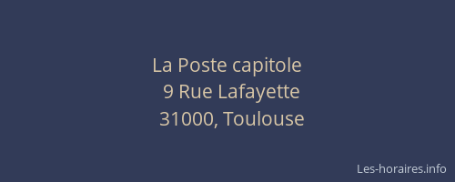 La Poste capitole