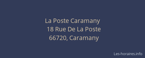 La Poste Caramany