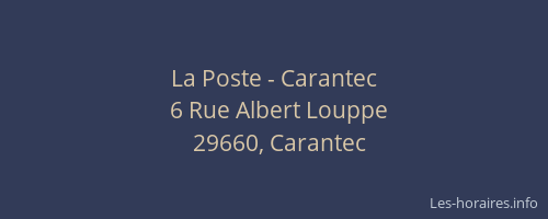 La Poste - Carantec