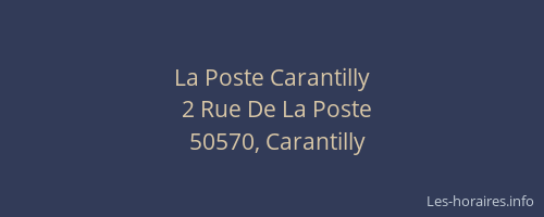 La Poste Carantilly