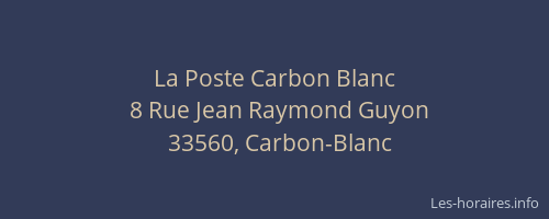 La Poste Carbon Blanc