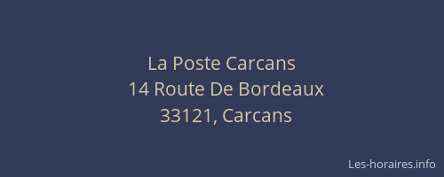 La Poste Carcans