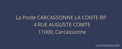 La Poste CARCASSONNE LA CONTE BP