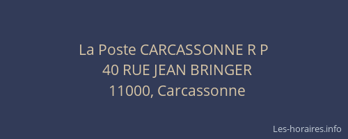 La Poste CARCASSONNE R P