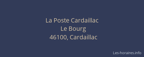 La Poste Cardaillac