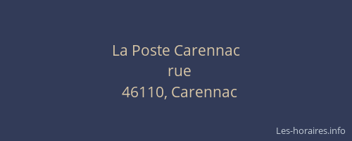 La Poste Carennac