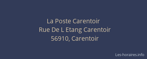 La Poste Carentoir