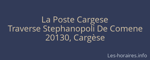 La Poste Cargese