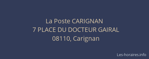 La Poste CARIGNAN