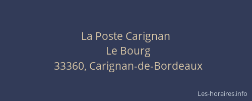 La Poste Carignan