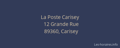 La Poste Carisey