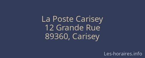 La Poste Carisey