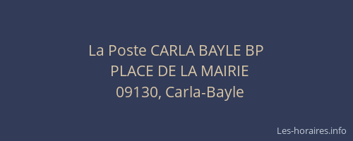 La Poste CARLA BAYLE BP