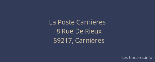 La Poste Carnieres