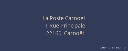La Poste Carnoet