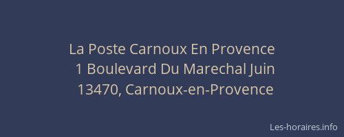La Poste Carnoux En Provence