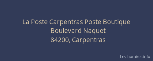 La Poste Carpentras Poste Boutique