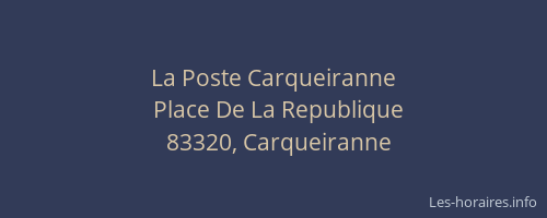 La Poste Carqueiranne