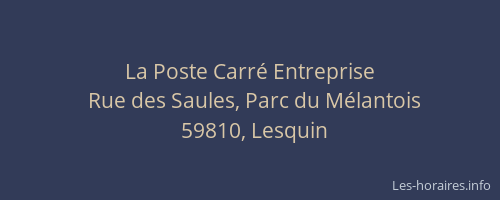 La Poste Carré Entreprise