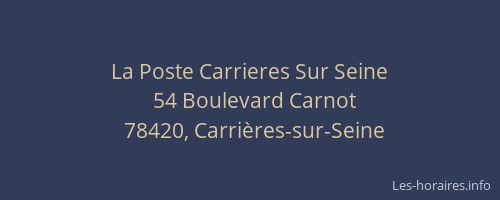 La Poste Carrieres Sur Seine