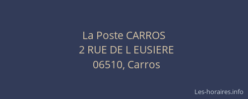 La Poste CARROS