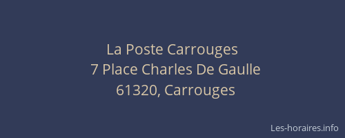 La Poste Carrouges