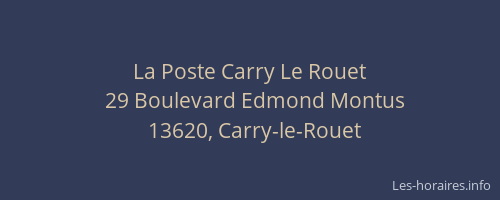 La Poste Carry Le Rouet