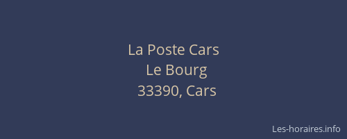 La Poste Cars