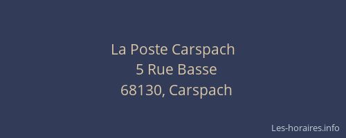 La Poste Carspach