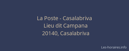 La Poste - Casalabriva