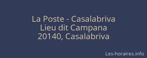 La Poste - Casalabriva