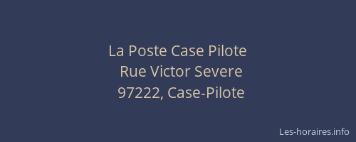 La Poste Case Pilote