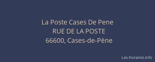 La Poste Cases De Pene