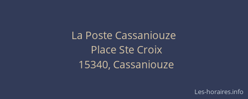 La Poste Cassaniouze